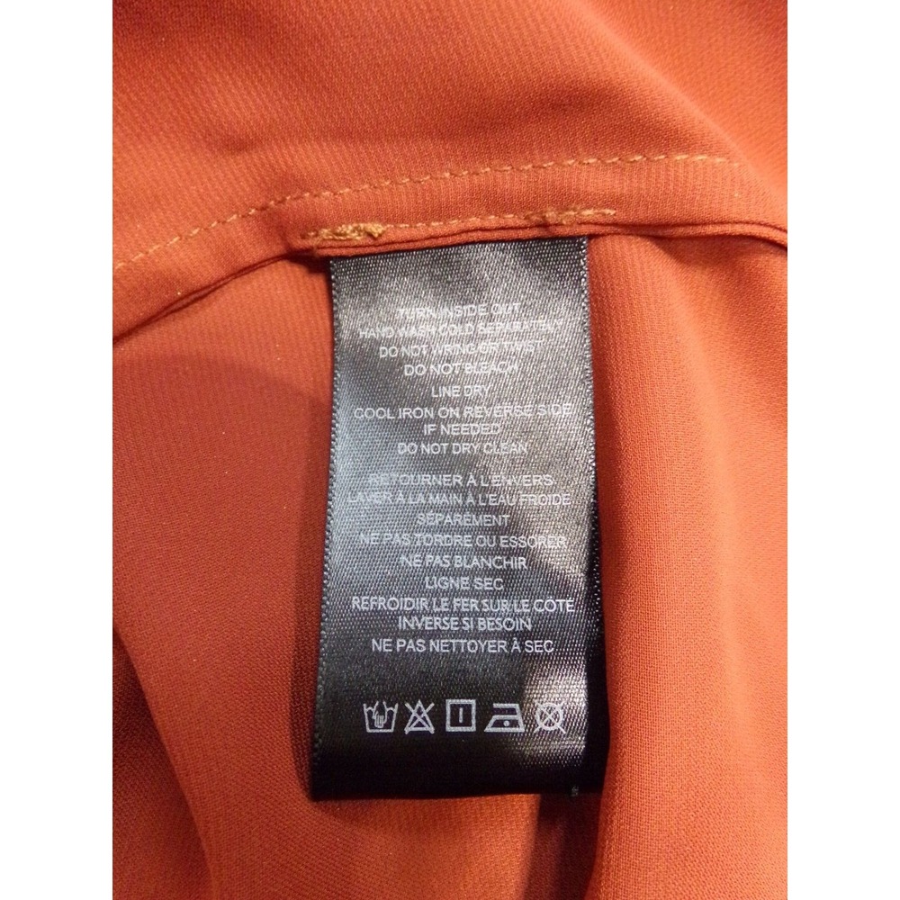 Anthropologie Metallic Foil Peasant Blouse Womens Bronze‎ Caramel Size L NWT - Picture 8 of 8